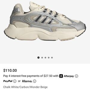 Adidas Ozmillen Chalk White/Carbon/Wonder Beige, size 8 W